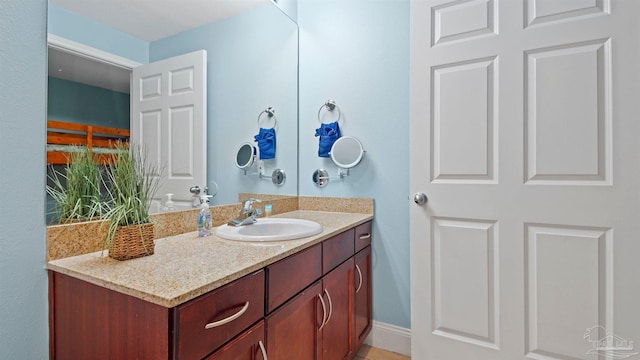 bathroom featuring vanity