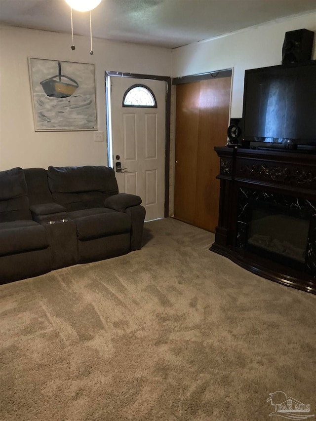 view of carpeted living room