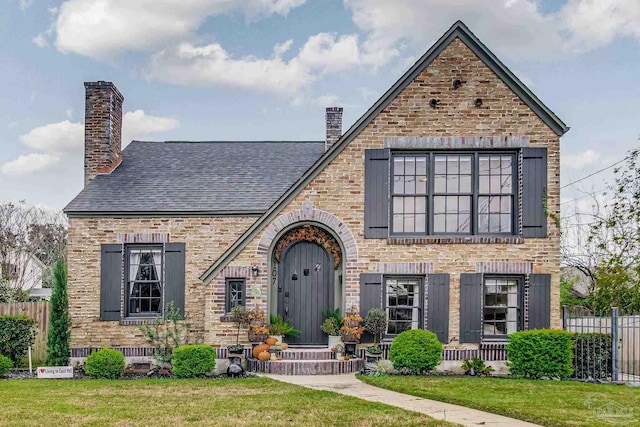 view of front of house with a front yard