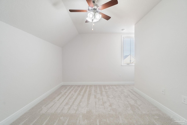 2339 Habersham Ln, Cantonment, FL 32533 - bonus room with a ceiling fan, lofted ceiling, light colored carpet, and baseboards