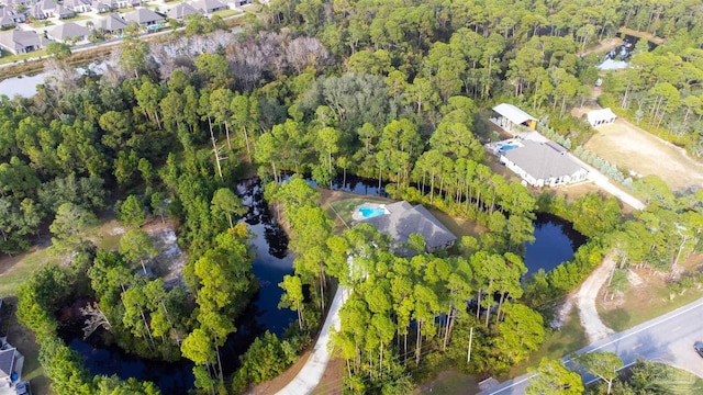 4726 Soundside Dr, Gulf Breeze, FL 32563 - aerial overview of property's location with a large body of water