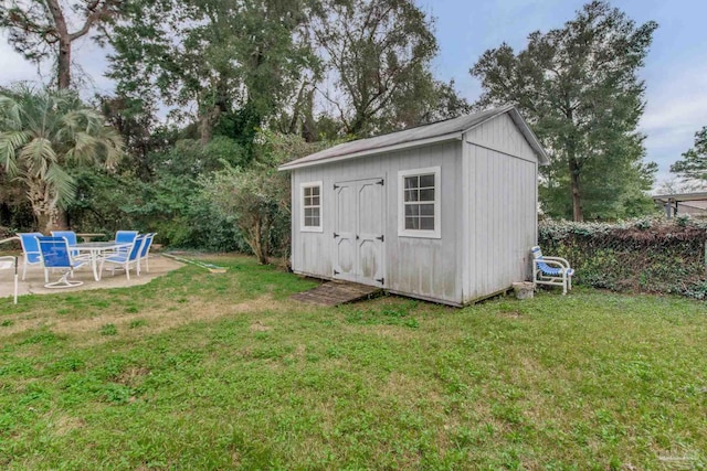 view of shed