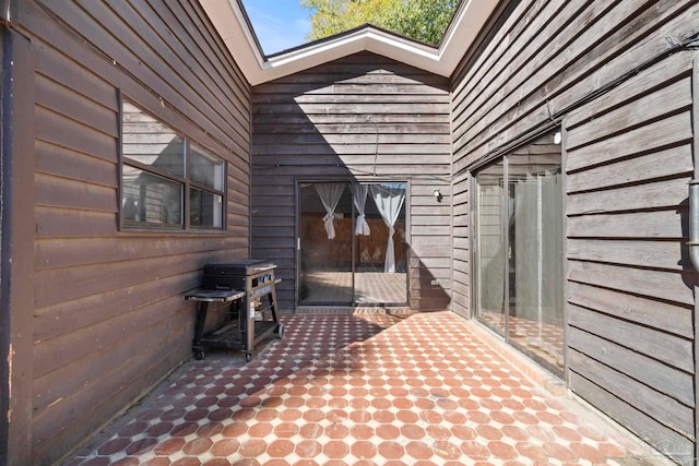 view of patio featuring area for grilling