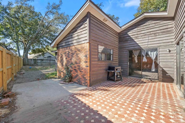 view of patio featuring area for grilling