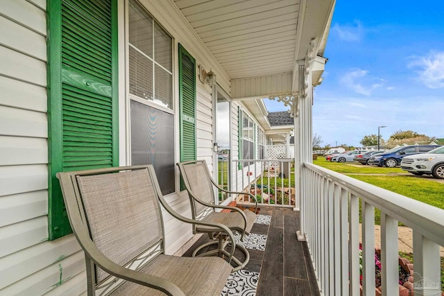 balcony with a porch