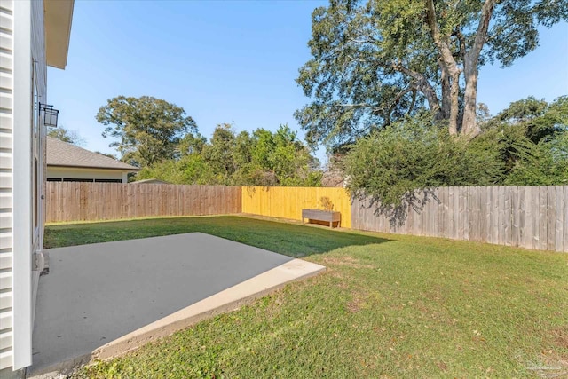 view of yard featuring a patio area