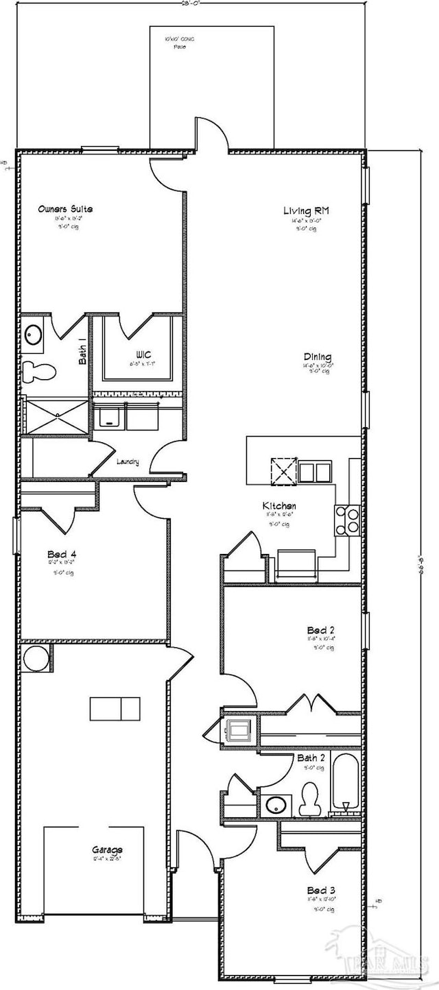 9869 Starling Dr, Pensacola, FL 32506 - room layout