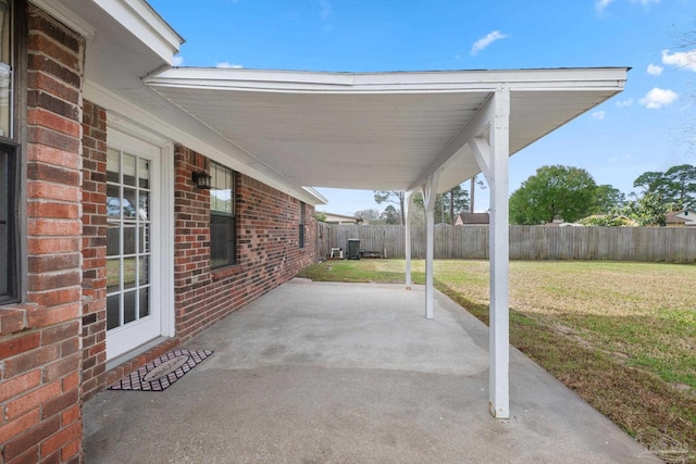 view of patio / terrace with fence