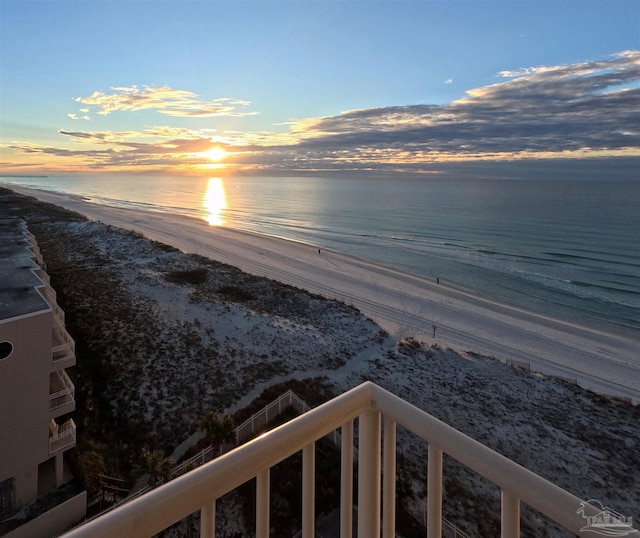 water view featuring a beach view