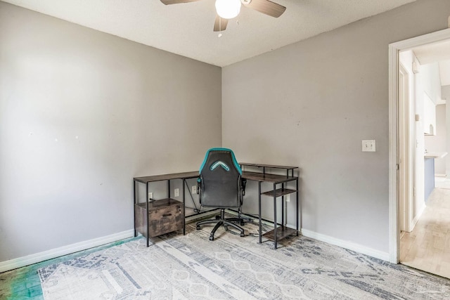 office with ceiling fan