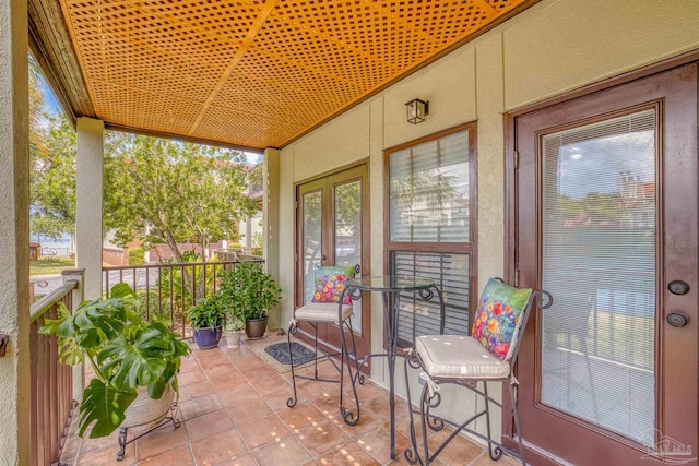 view of sunroom