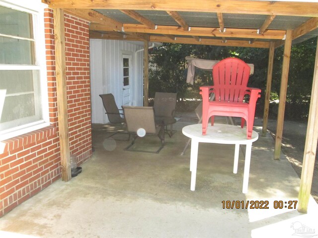 view of patio / terrace with a pergola