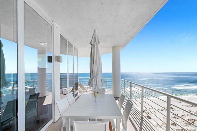 13335 Johnson Beach Rd Unit 1003, Pensacola, FL 32507 - balcony with a water view and a view of the beach