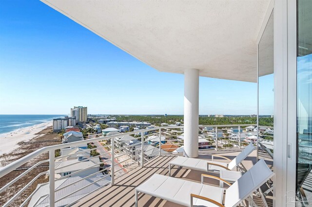 13335 Johnson Beach Rd Unit 1003, Pensacola, FL 32507 - balcony featuring a water view and a beach view