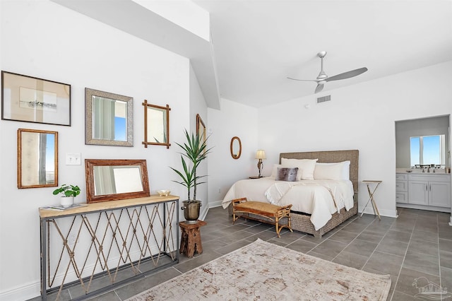 13335 Johnson Beach Rd Unit 1003, Pensacola, FL 32507 - bedroom featuring dark tile patterned flooring and connected bathroom