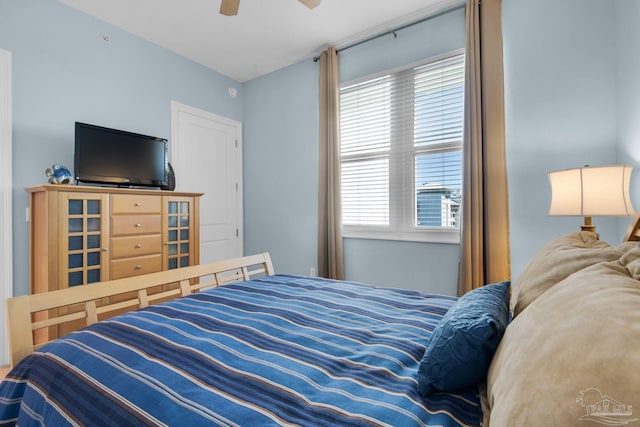 bedroom with ceiling fan