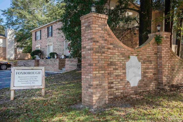 view of community sign