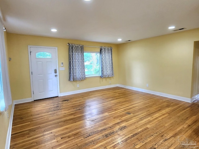 foyer featuring hardwood / wood-style floors