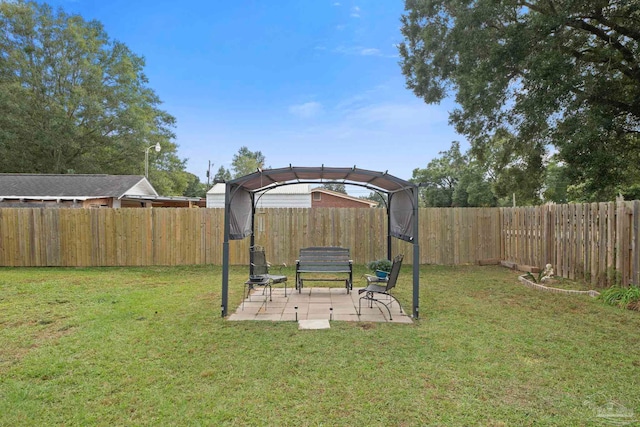 view of yard featuring a patio