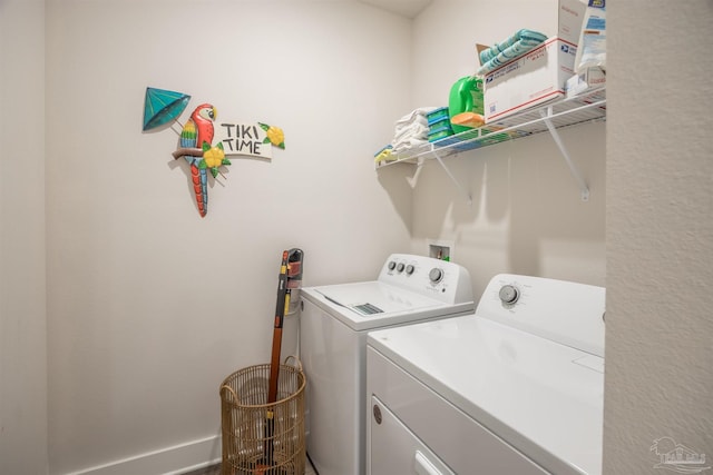 laundry area with washer and clothes dryer