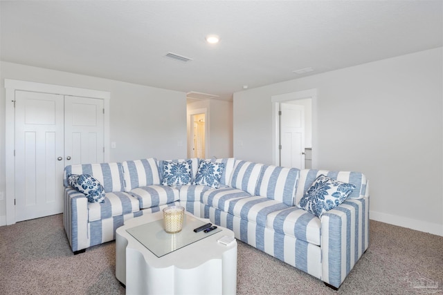 view of carpeted living room