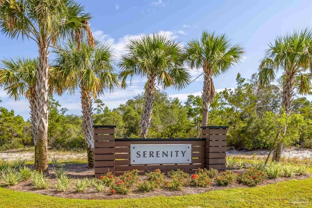 view of community sign