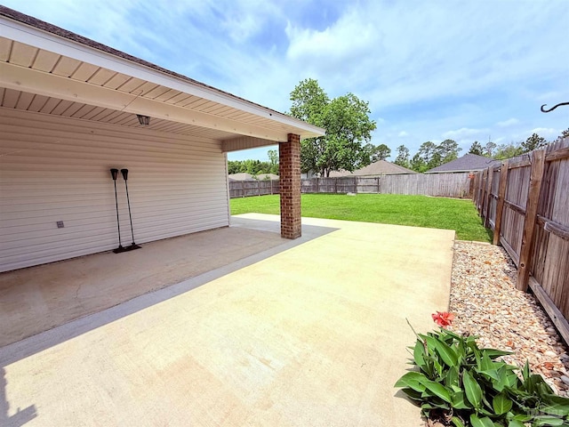 view of patio / terrace with a fenced backyard