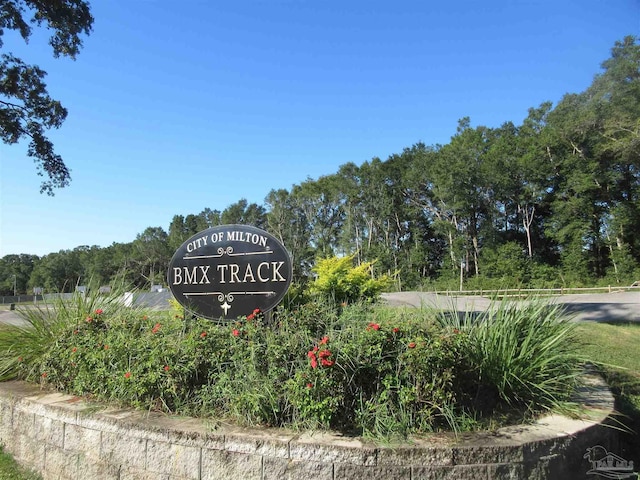 view of community sign