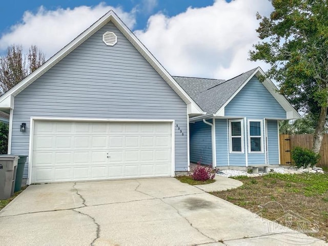 single story home featuring a garage