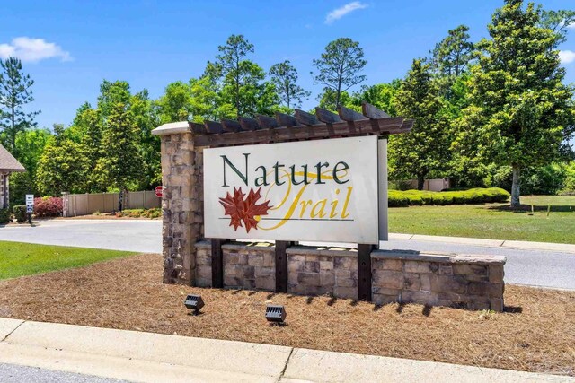 8901 Salt Grass Dr, Pensacola, FL 32526 - community / neighborhood sign featuring fence