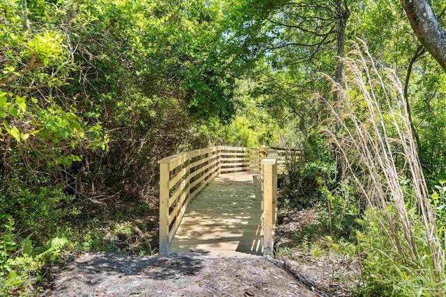8901 Salt Grass Dr, Pensacola, FL 32526 - exterior space featuring a wooded view
