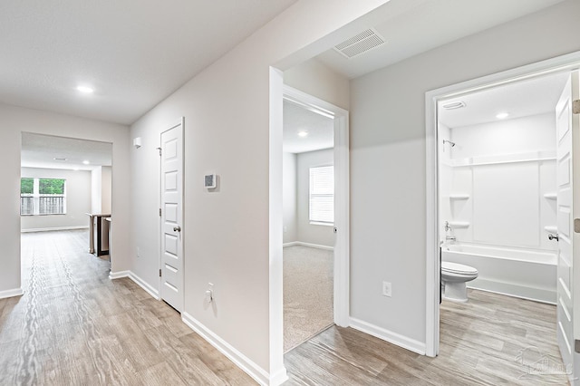 5805 Guinevere Ln, Milton, FL 32583 - corridor featuring light wood finished floors, baseboards, and recessed lighting