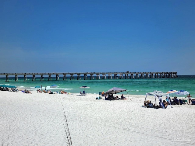 water view featuring a beach view