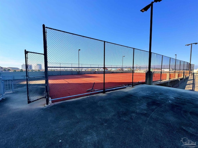 view of tennis court