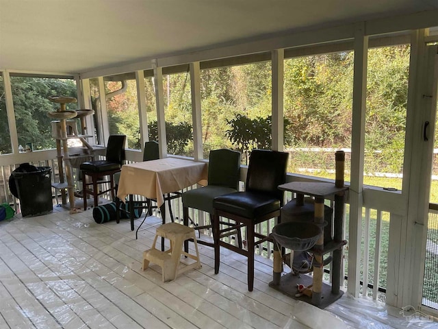 sunroom with a healthy amount of sunlight