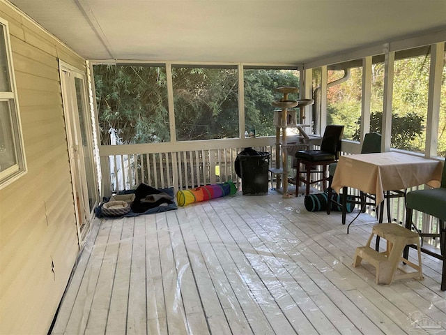view of sunroom