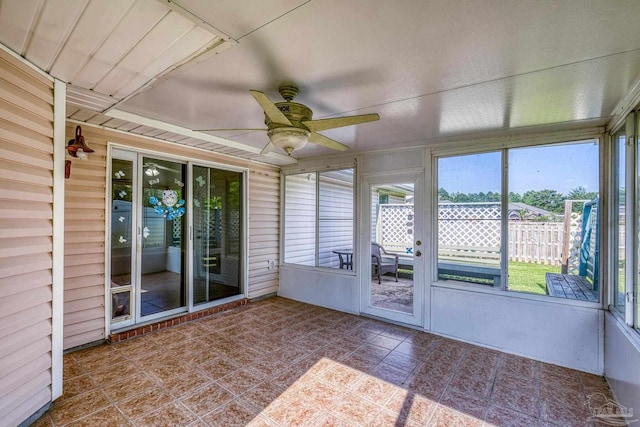 2121 Middleton Dr, Navarre, FL 32566 - unfurnished sunroom with ceiling fan