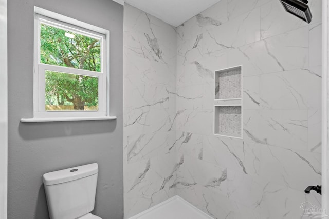 full bath featuring toilet and a shower