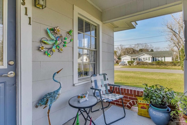 view of patio / terrace featuring covered porch