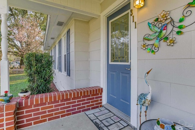 view of doorway to property