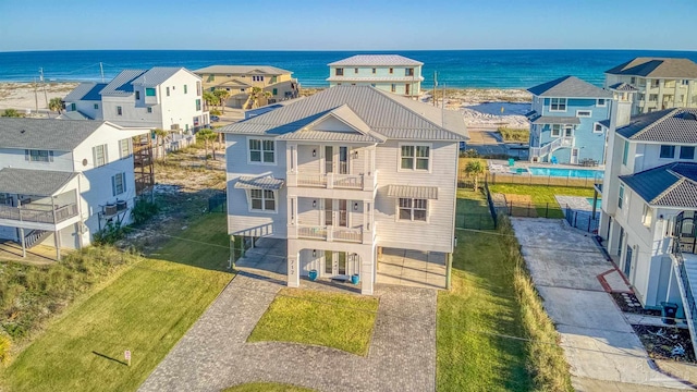 712 Maldonado Dr, Pensacola Beach, FL 32561 - aerial view with a residential view and a water view