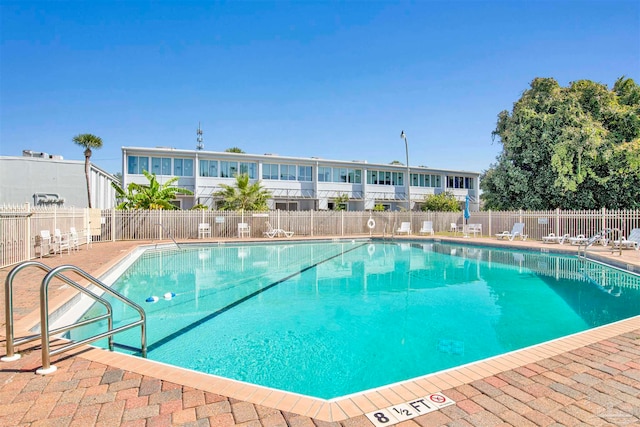 view of pool with a patio area