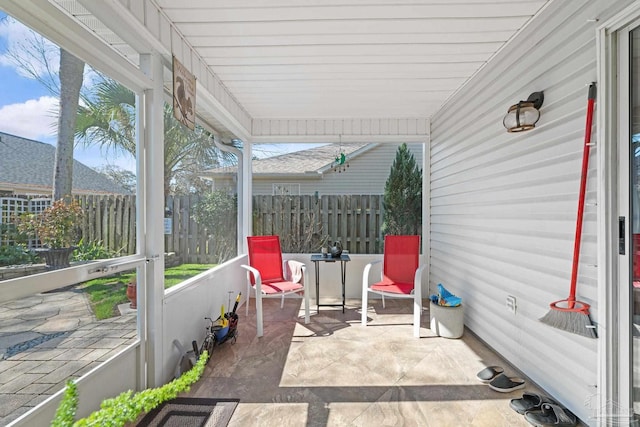 view of sunroom