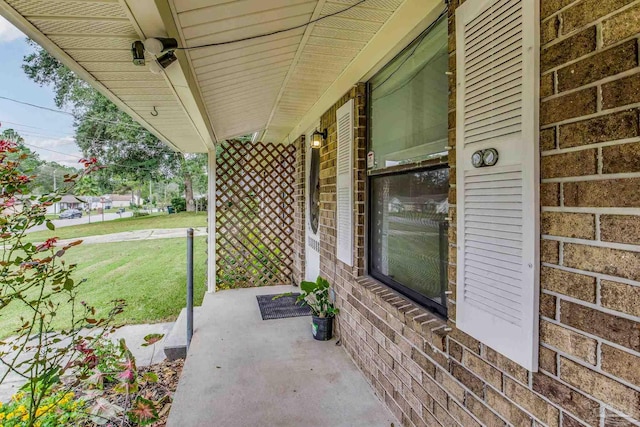 view of patio / terrace featuring covered porch