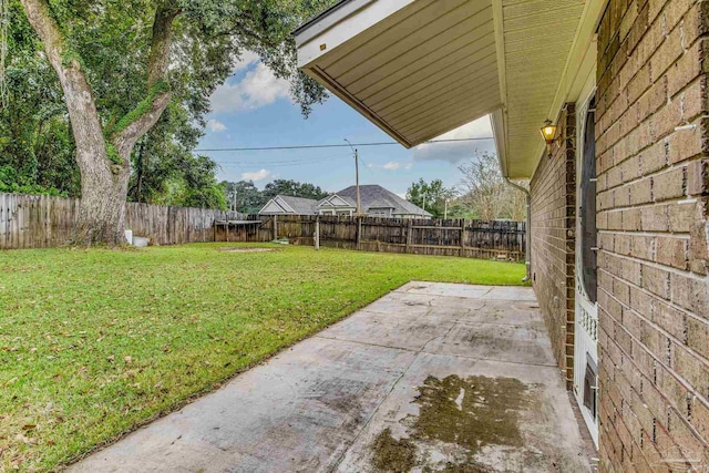 view of yard featuring a patio area