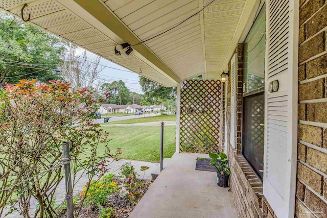 view of patio / terrace featuring covered porch