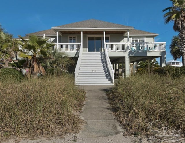 view of coastal inspired home