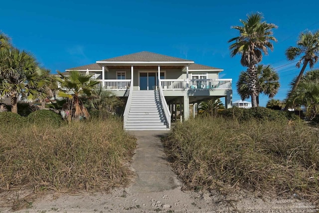 view of coastal inspired home