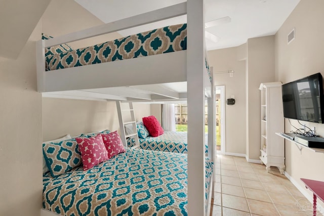 view of tiled bedroom