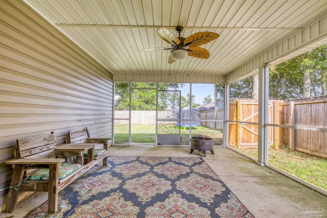 4327 Thistle Pine Ct, Pace, FL 32571 - sunroom with a ceiling fan